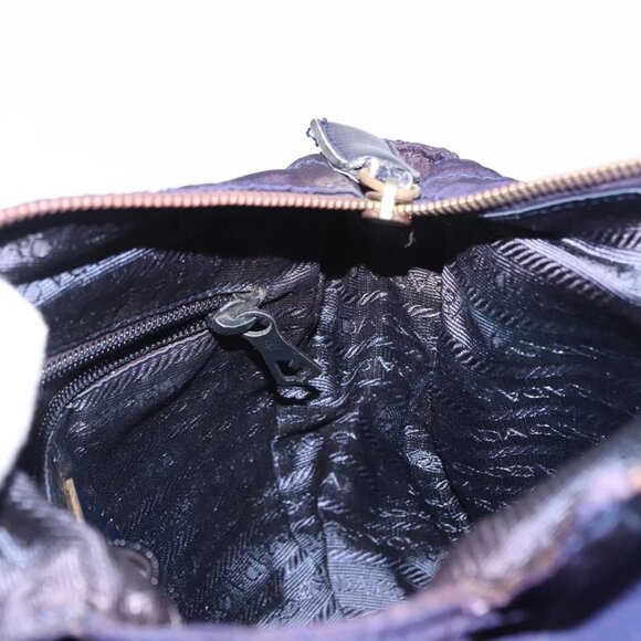 PRADA Chain Shoulder Bag Nylon Purple Gold - Picture 10 of 16